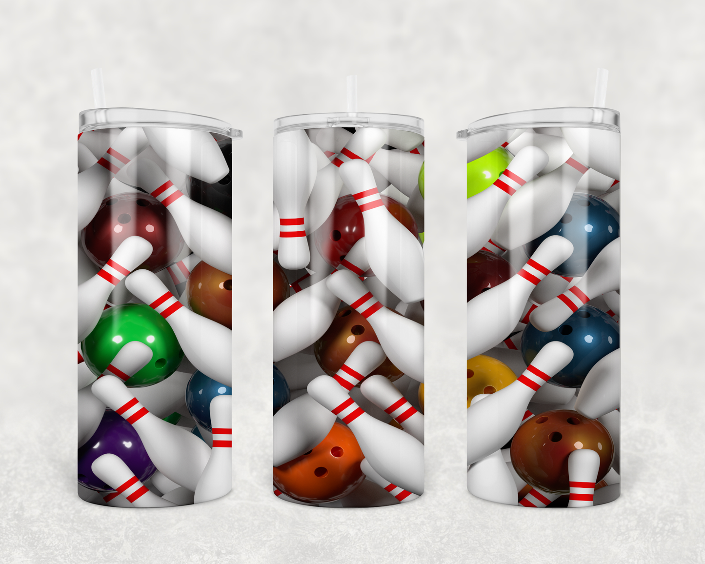 Bowling Balls/Pins - 20 oz Tumbler