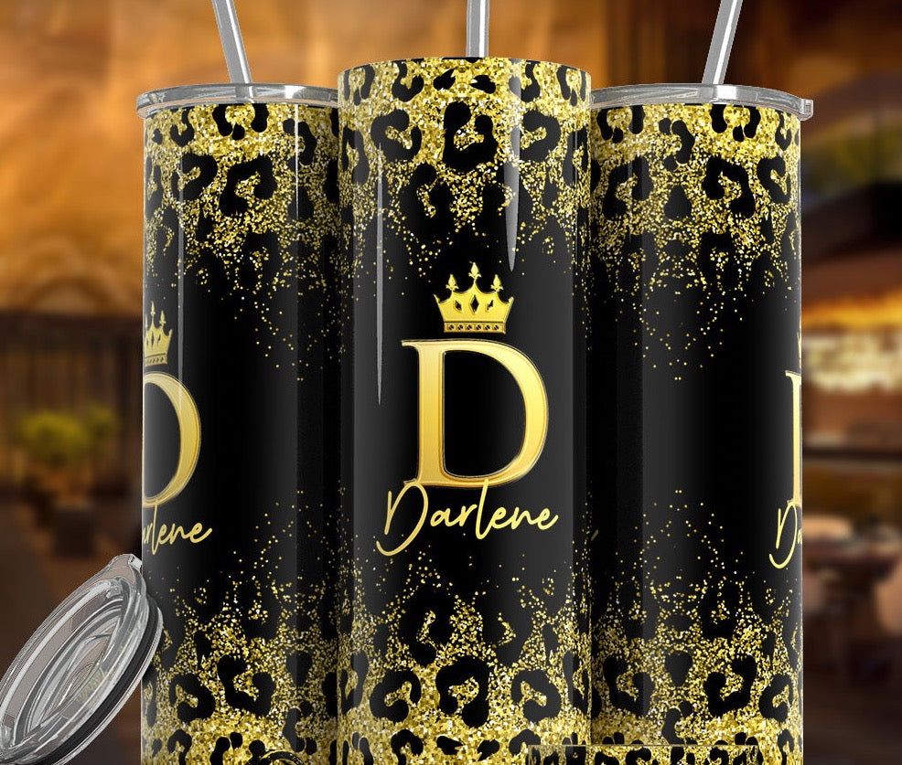 Leopard Alphabet Tumbler