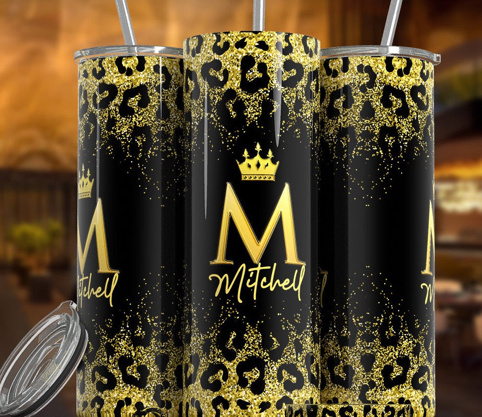 Leopard Alphabet Tumbler