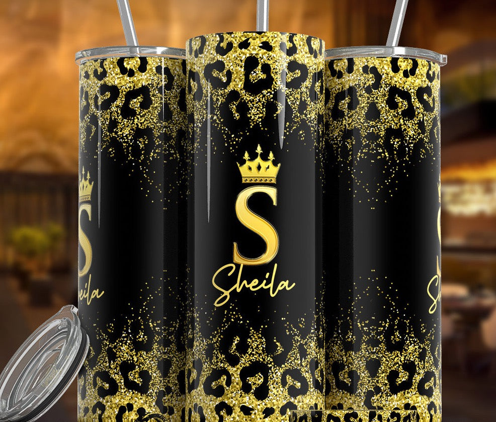 Leopard Alphabet Tumbler