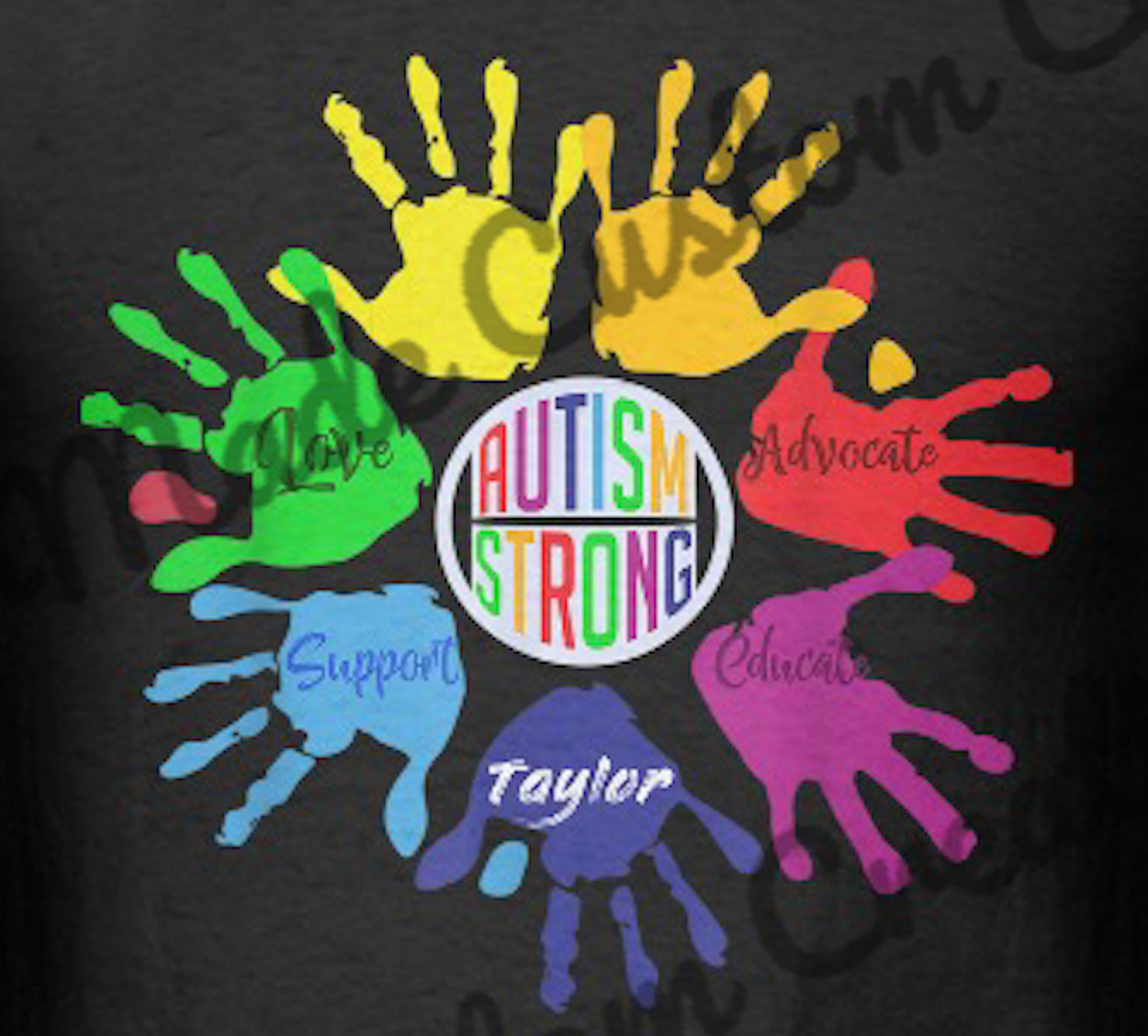 Handprint Autism Awareness T-Shirt - Adult