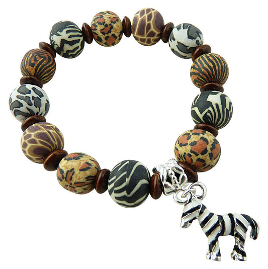 Girl's Jewelry Bracelet with Zebra Charm
