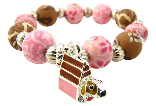Girl's Jewelry Bracelet with Puppy Charm