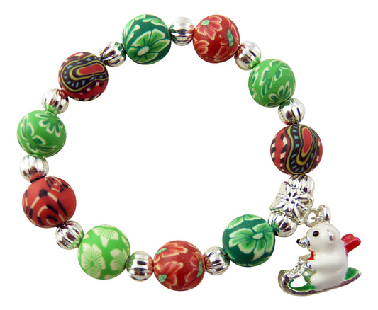 Girl's Jewelry Bracelet with Polar Bear Charm