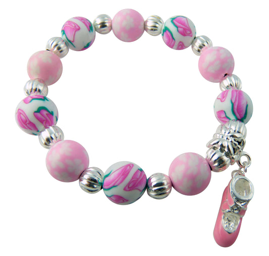 Girl's Jewelry Bracelet with Ballet Slipper Charm