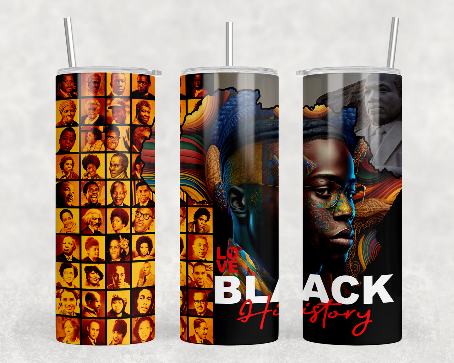 Faces of Black History - 20 oz Tumbler - Man