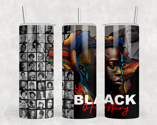 Faces of Black History - 20 oz Tumbler - Man