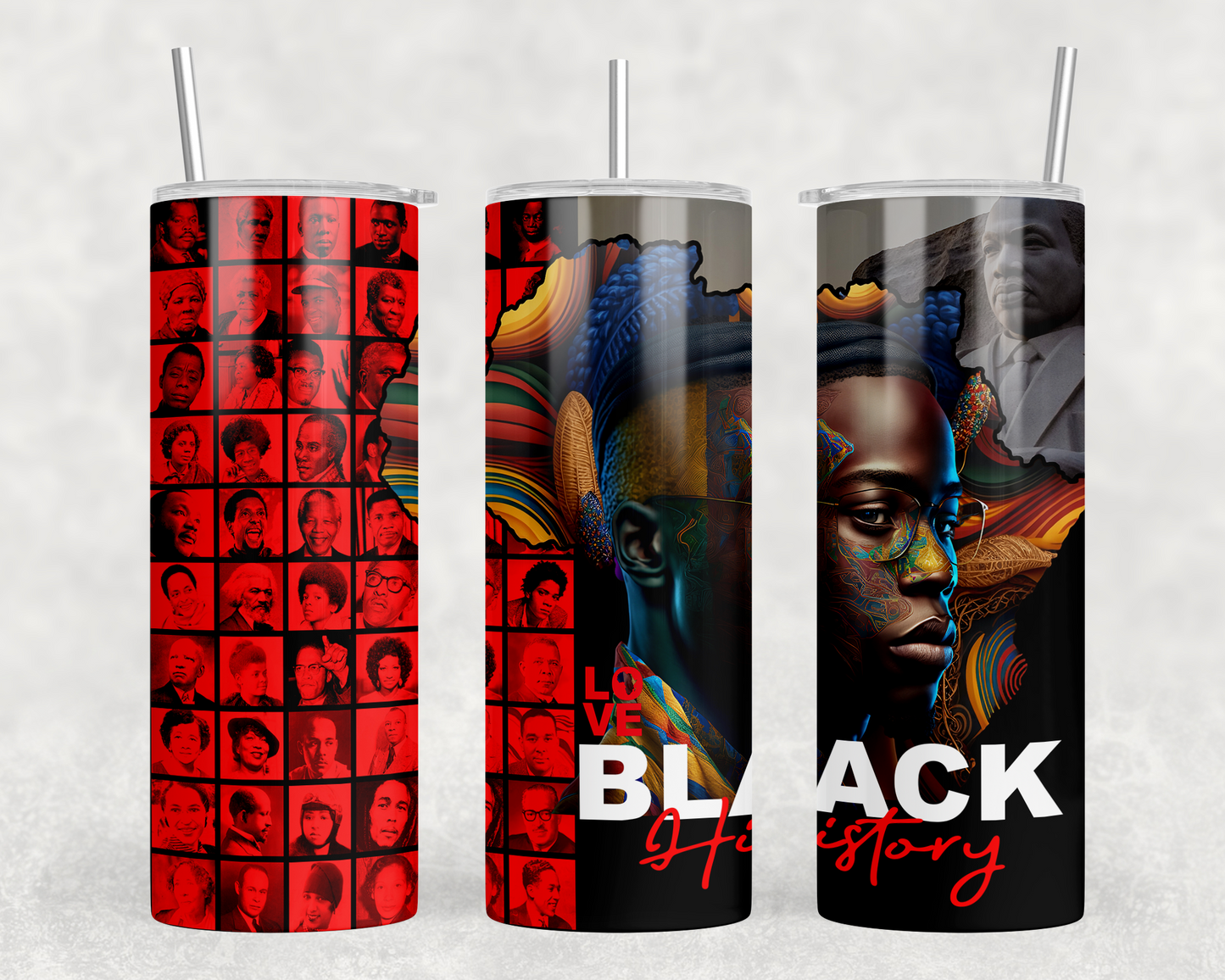 Faces of Black History - 20 oz Tumbler - Man