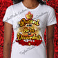 "Queens are born in..." Birthday T-Shirt (Glitter)