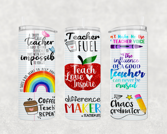 Teach, Love, Inspire - 20 oz Tumbler
